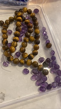 amethyst and tiger eye beads