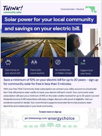 think solar for your local community and saving on your electric bill
