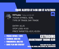a trade alert for the trading club