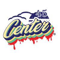 center logo on a black background