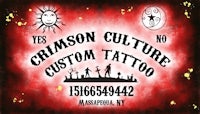 a sign that says yes crimson culture custom tattoo