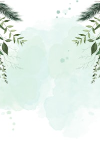 a watercolor background with green leaves and branches