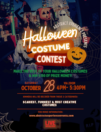 a flyer for a halloween costume contest