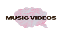 the music videos logo on a black background