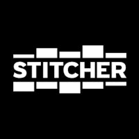 stitcher logo on a black background