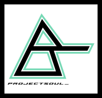 a green triangle logo on a black background