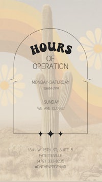 hours of operation flyer template