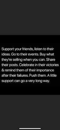 support your friends listen to their ideas go their events buy what you want screenshot