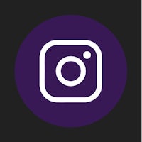 an instagram icon on a purple background