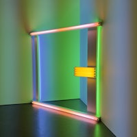 an image of a neon light in a room