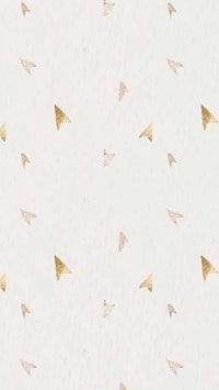a white background with gold triangles on it