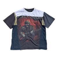 a t - shirt with an image of a soldier on it