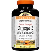 a bottle of omega 3 wild salmon oil