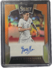 james rodriguez autographed soccer card