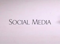 the word social media is written on a white background
