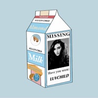 a milk carton with a picture of a girl and the words missing milk