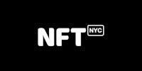 nft nyc logo on a black background