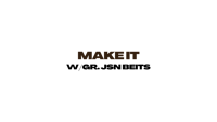a black background with the word make it on it
