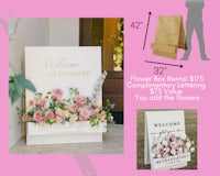 Flower Box Rental,Welcome Sign