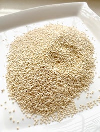 sesame seeds on a white plate