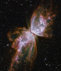 an image of a butterfly nebula in space