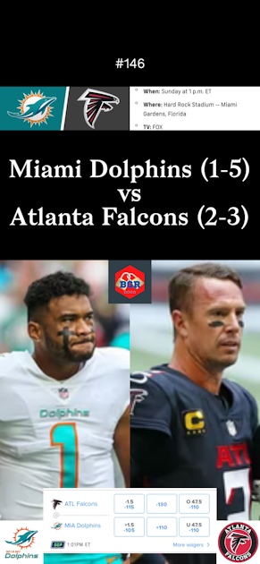 Atlanta Falcons vs. Miami Dolphins