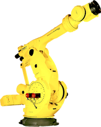 a yellow robot on a black background