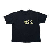 a black t - shirt with the word riss on it