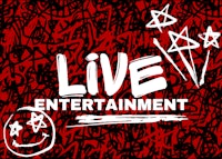 the live entertainment logo on a red background