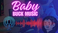 baby buck music logo with a microphone