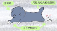 a cartoon of a cat laying on its side